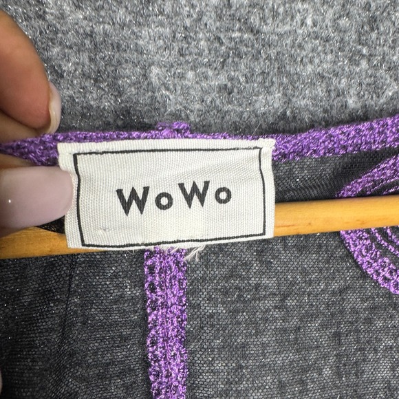 WoWo Kimono Womens XL‎ Purple Floral Embroidered Butterfly Whimsigoth Cover Up - Picture 3 of 9